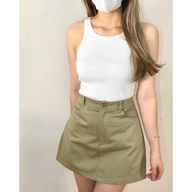 CHÂN VÁY kaki dáng A chất dày dặn, form đẹp, có lót quần