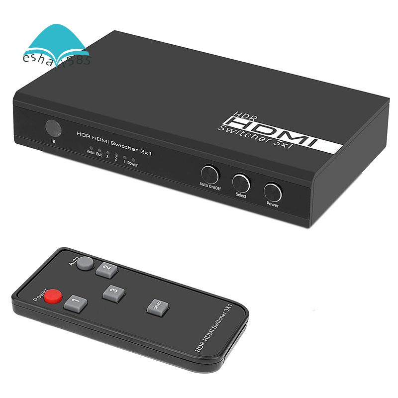 Hộp công tắc HDMI 2.0 3 cổng kết nối không dây 4K 60Hz HDMI 3 cổng