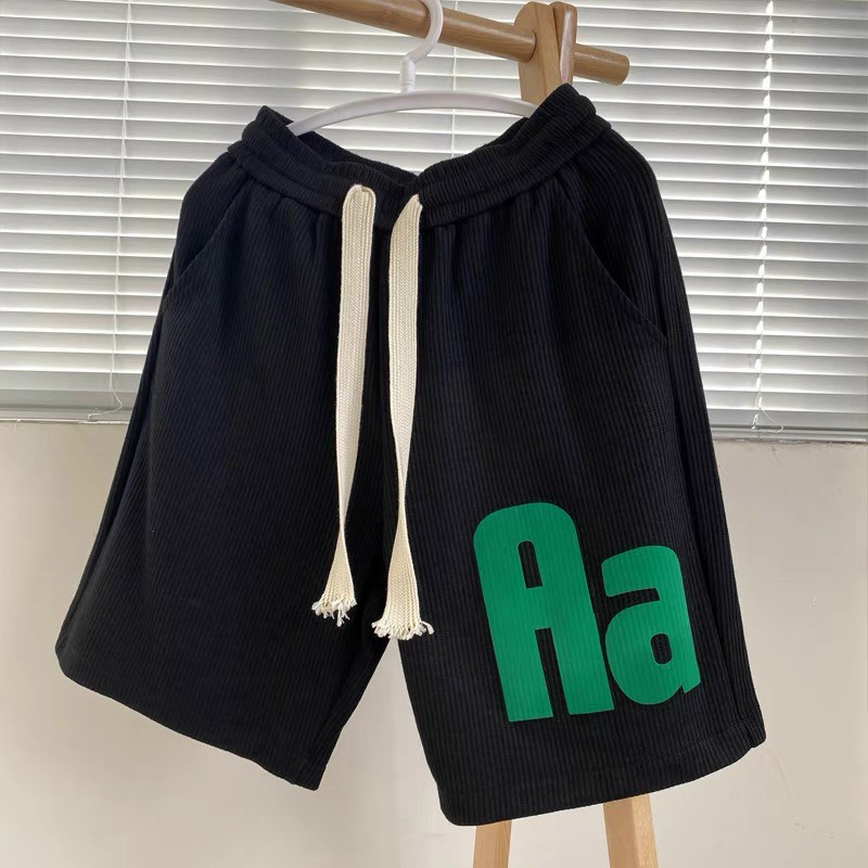 Quần Đùi Chữ AA PEONYB Unisex [FREESHIP]  Short form rộng cạp chun in hình thể thao kiểu dáng năng động hàn quốc