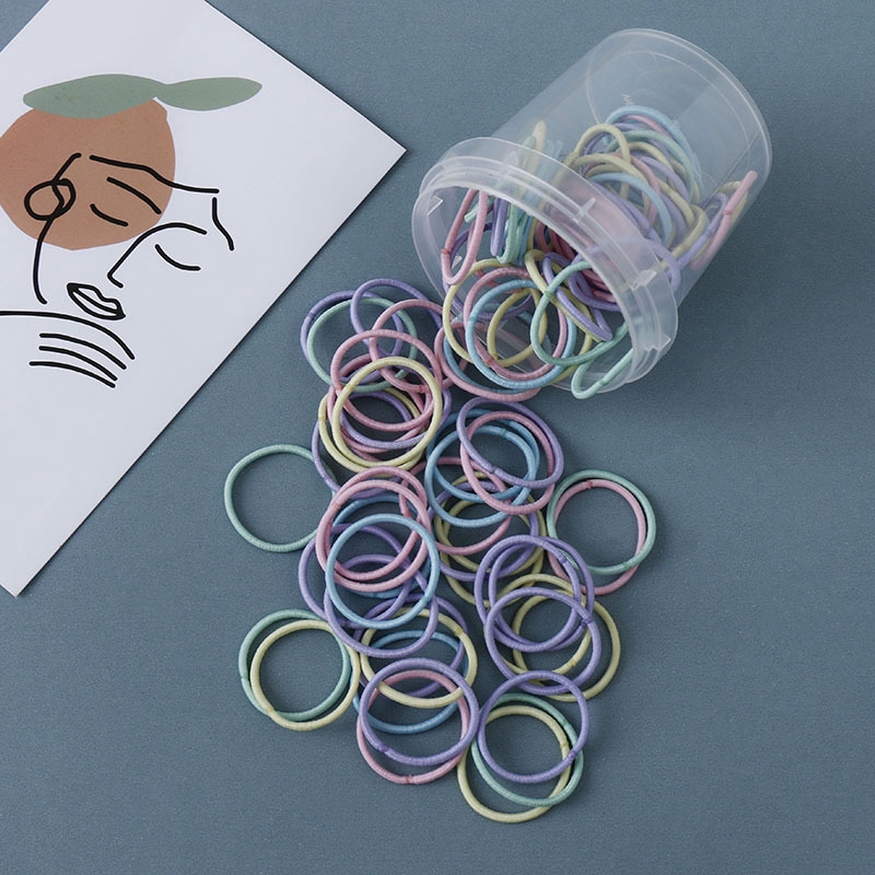 Set 100 Dây Cột Tóc Phong Cách Hàn Quốc Cho Nữ