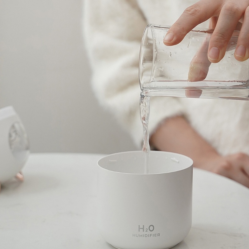 Shas Máy Phun Sương Tạo Ẩm Cao Cấp 300ml Màu Trắng Hồng Dễ Thương Dùng Cho Bể Cá