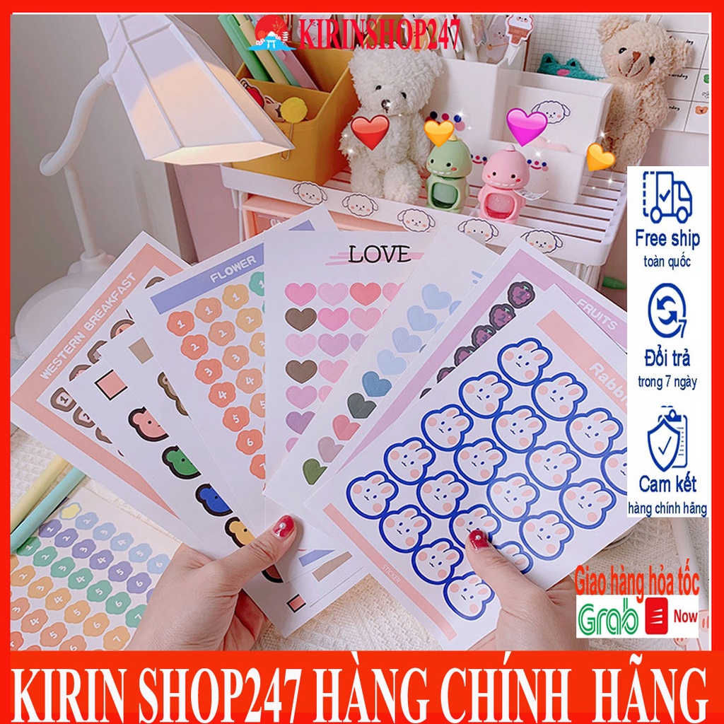 Sticker thỏ, gấu, cừu cho bé