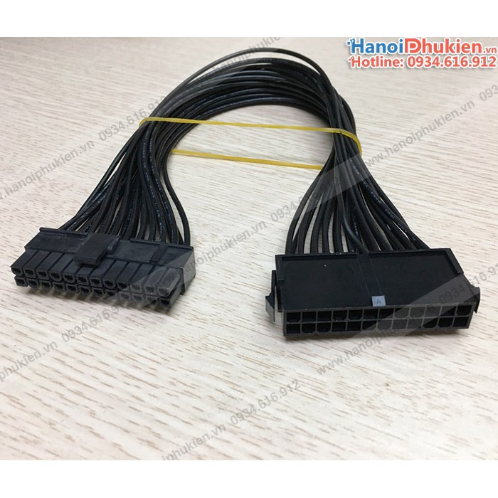 Cáp nguồn ATX 24pin nối dài (đầu đực - đầu cái) lõi 18AWG chất lượng cao