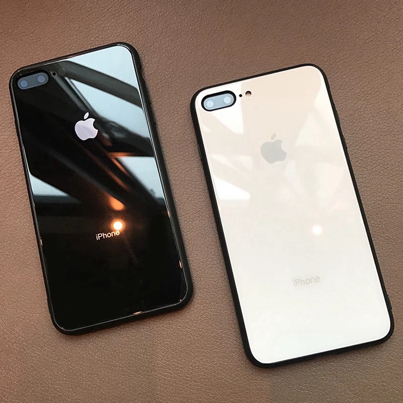 Ốp điện thoại mặt kính cường lực cho iPhone 6 6sPlus 7 8 Plus iPhone X XR Xs Max