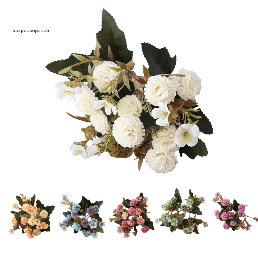 Bó Hoa Cẩm Chướng Nhân Tạo Bằng Lụa Trong Suốt Cho Trang Trí Nhà Ở