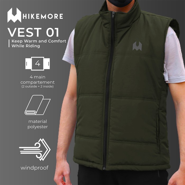 Áo Khoác Sát Nách Kiểu Quân Đội Chất Lượng Cao Cho Nam Hikemore 01