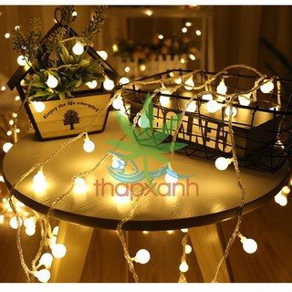 Dây đèn led trang trí quả bi dây trong pha lê cắm điện 5 mét 20 bóng
