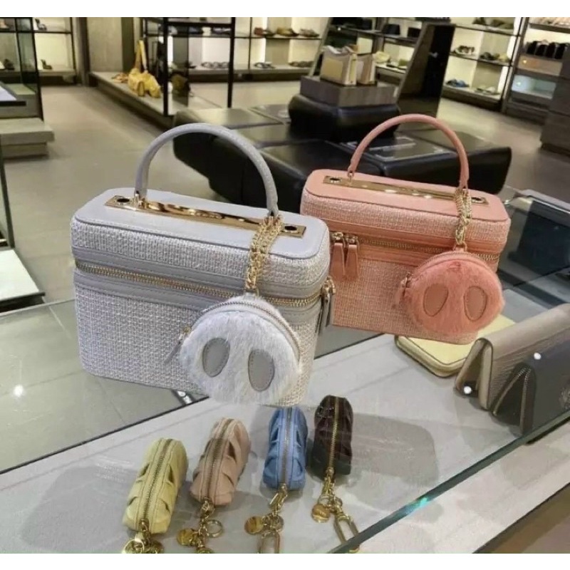 Túi cốp mũi heo có quai xách và dây đeo chéo- clip shop tự quay