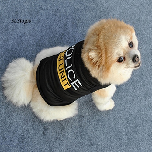 Áo Thun Đen Cảnh Sát K-9 Đơn Giản Cho Thú Cưng