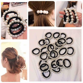 Dây buộc tóc ngọc trai nhựa quyến rũ