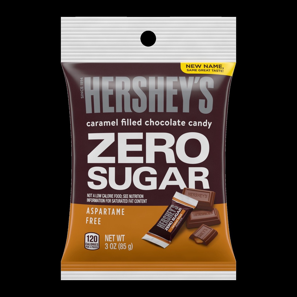 Kẹo socola Hershey's Sugar Free Caramel Filled Chocolate Candy 85gr bill Mỹ