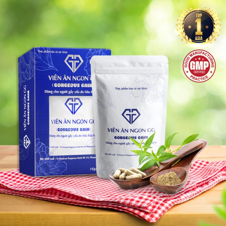 [hot sale]Viên Ăn Ngon GG Gorgeous Gain 30 Viên Giúp Tăng Cân Cải Thiện Hệ Tiêu Hoá Ăn Ngon Ngủ Sâu An Toàn Không Tác Dụ