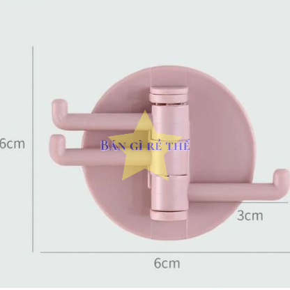MÓC DÁN TƯỜNG 3 MÓC 5,8CM - MÓC DÁN TƯỜNG 3 CHẤU XOAY ĐA NĂNG TREO ĐƯỢC NHIỀU ĐỒ