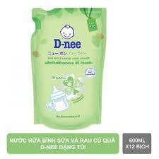 Nước rửa bình sữa Dnee dạng túi 600ml chai 620ml D-nee Thái cao cấp an toàn NUOCR01
