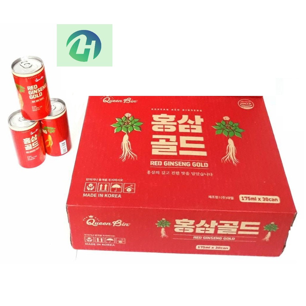 QueenBin - Combo 6 lon nước hồng sâm (175ml/lon)