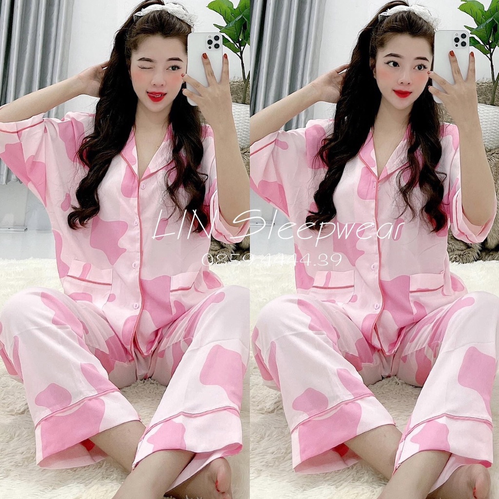 Combo 2 sản phẩm Pijama tay lỡ cánh dơi, hàng đẹp, chất mịn, INBOX chọn mẫu