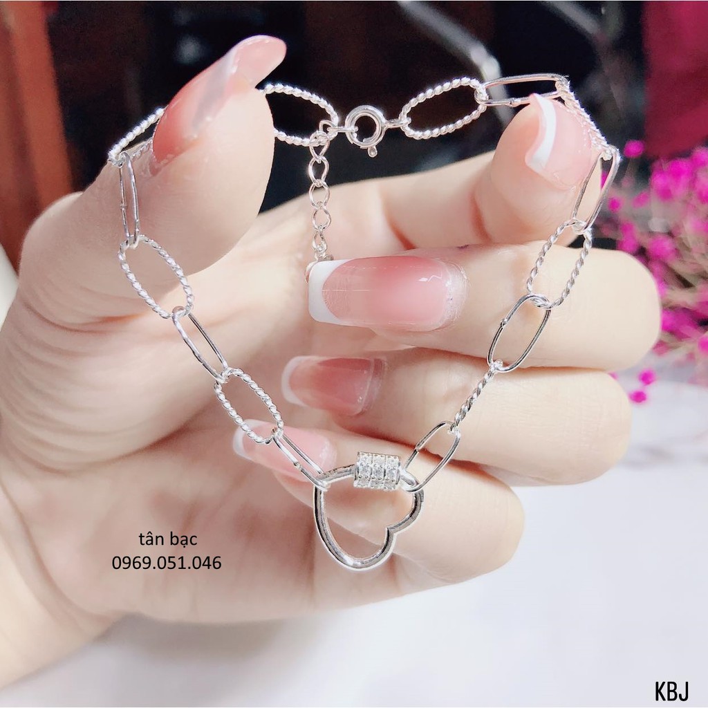 lắc tay bạc , hình TRÁI TIM , THỂ HIỆN SỰ YÊU THƯƠNG ĐONG ĐẦY , TÌNH CẢM GẮN KẾT, MÓN QUÀ từ YÊU THƯƠNG