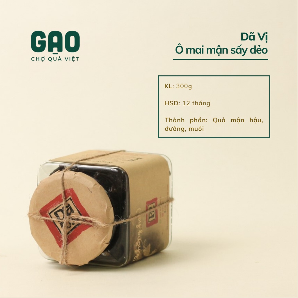 Ô mai mận sấy dẻo không hạt - Dã Vị - Lọ 300g