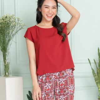 Bộ lanh áo cộc tay quần dài hoạ tiết