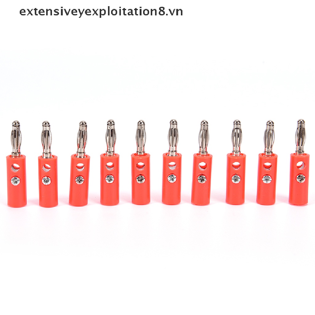 Set 20 Phích Cắm Bắp Chuối Bằng Nhựa Mạ Vàng Chuyên Dụng Cho Loa Âm Thanh