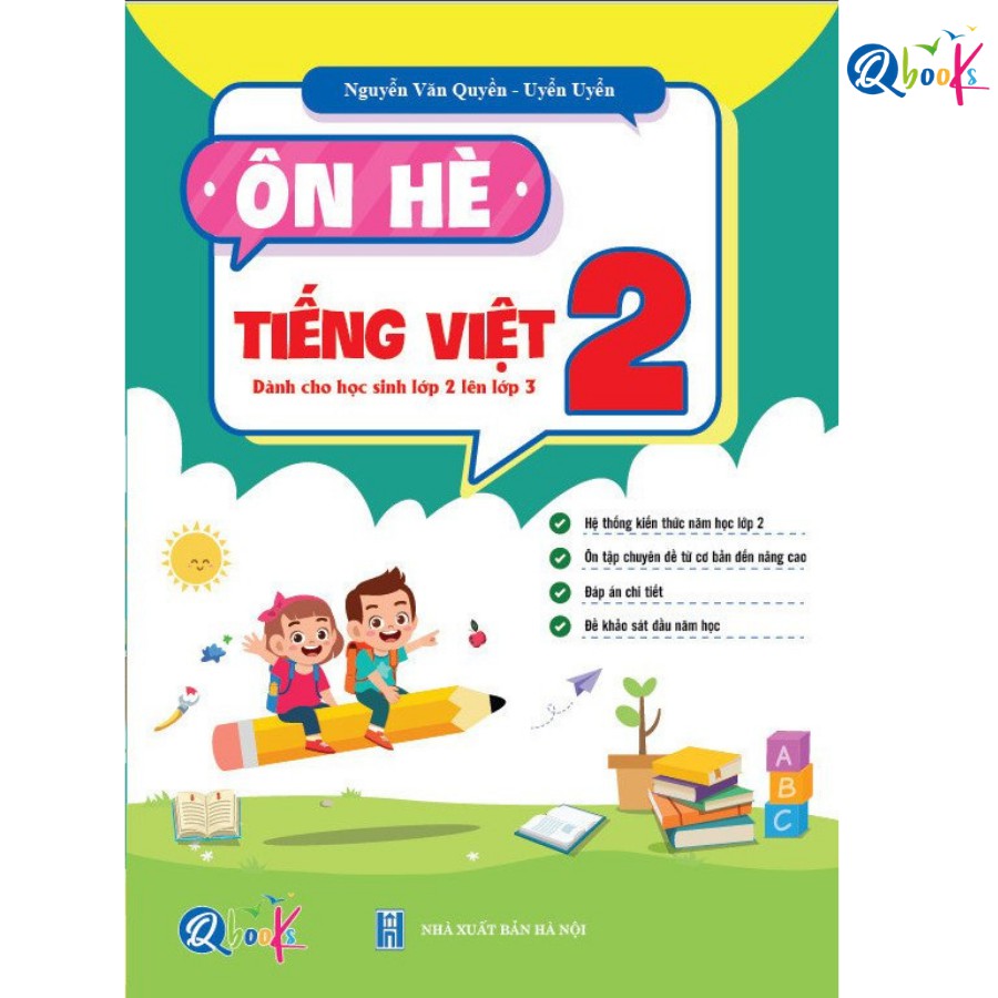 Sách Ôn Hè Tiếng Việt 2 Dành cho học sinh lớp 2 lên 3 (1 cuốn)