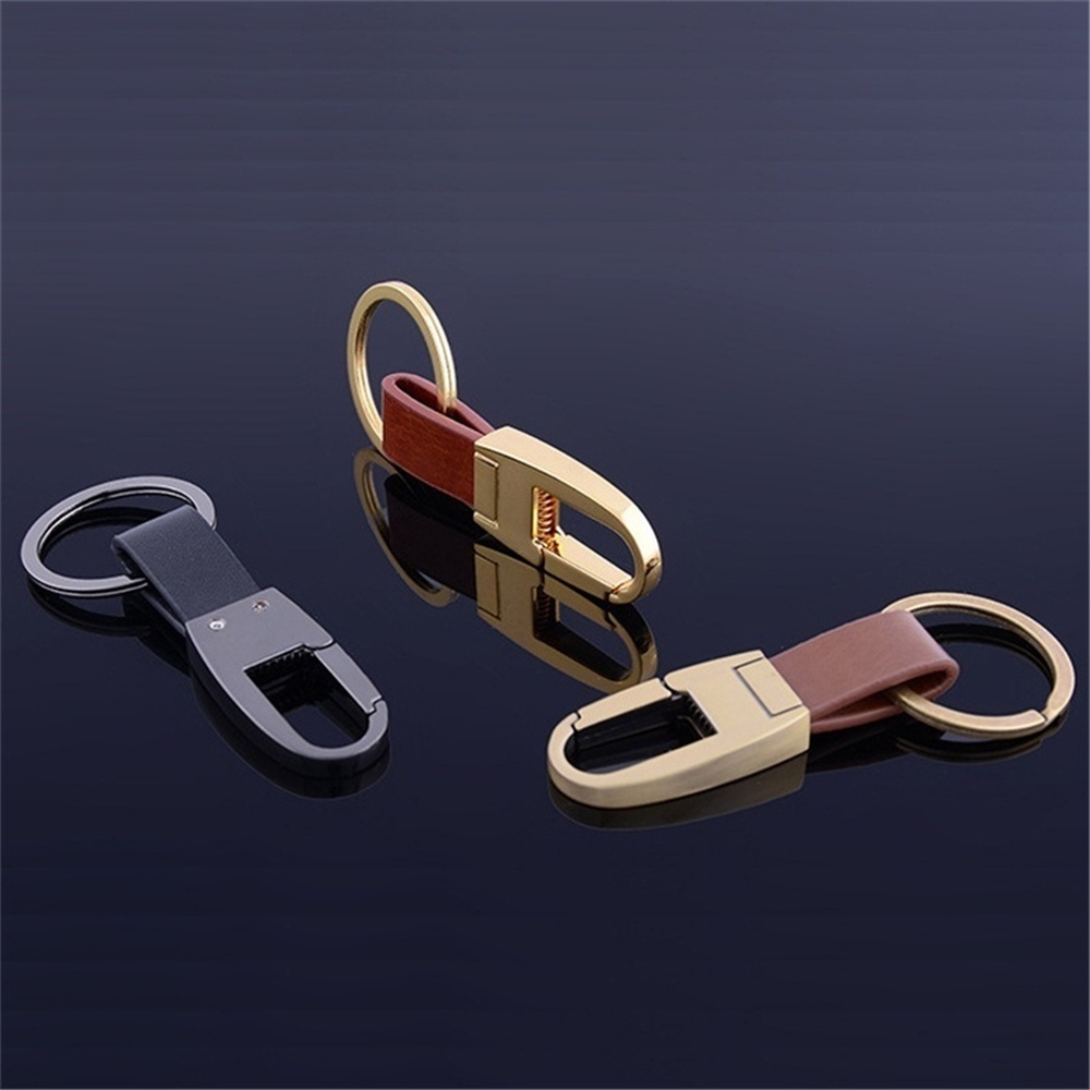 Móc Khóa Dây Thắt Lưng Bằng Da Phong Cách Doanh Nhân Cổ Điển Cho Nam