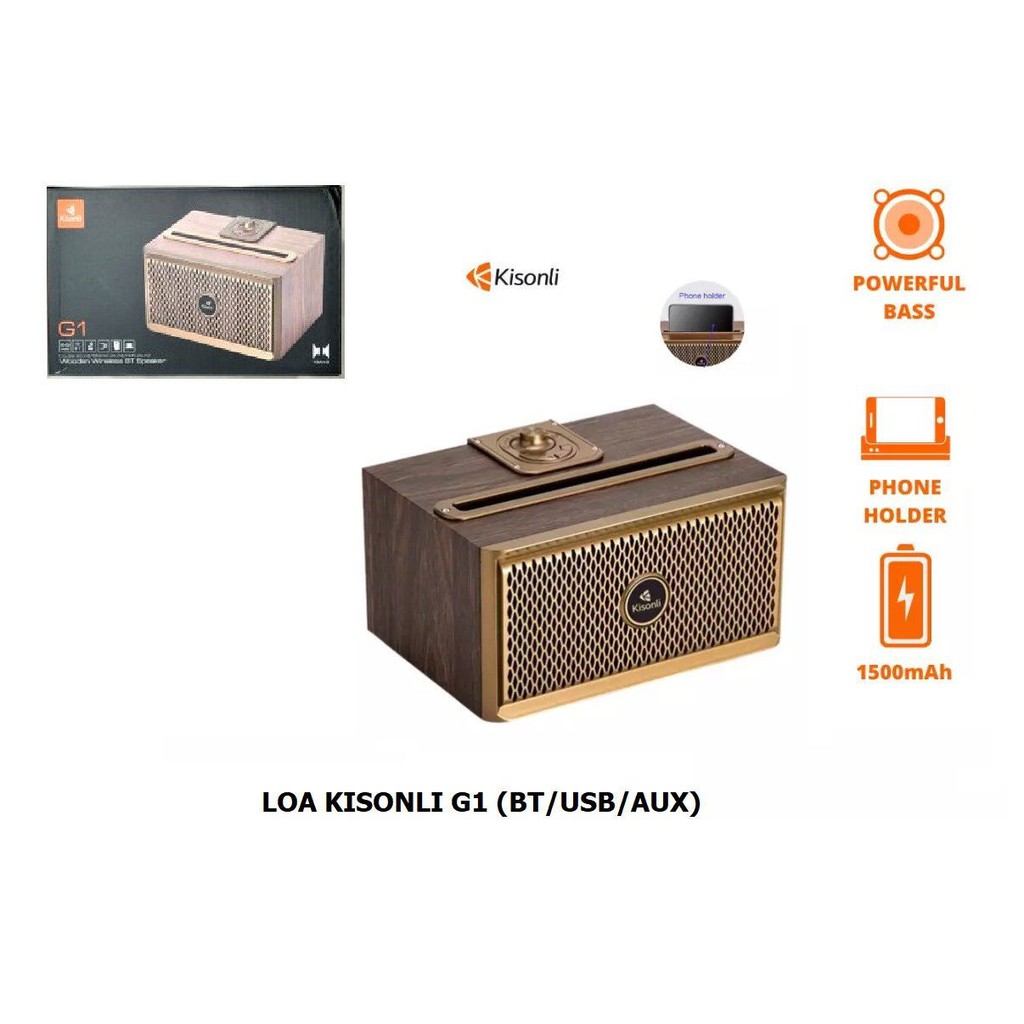 [Mã ELHACE giảm 4% đơn 300K] LOA BLUETOOTH KISONLI G1 BT/USB/AUX