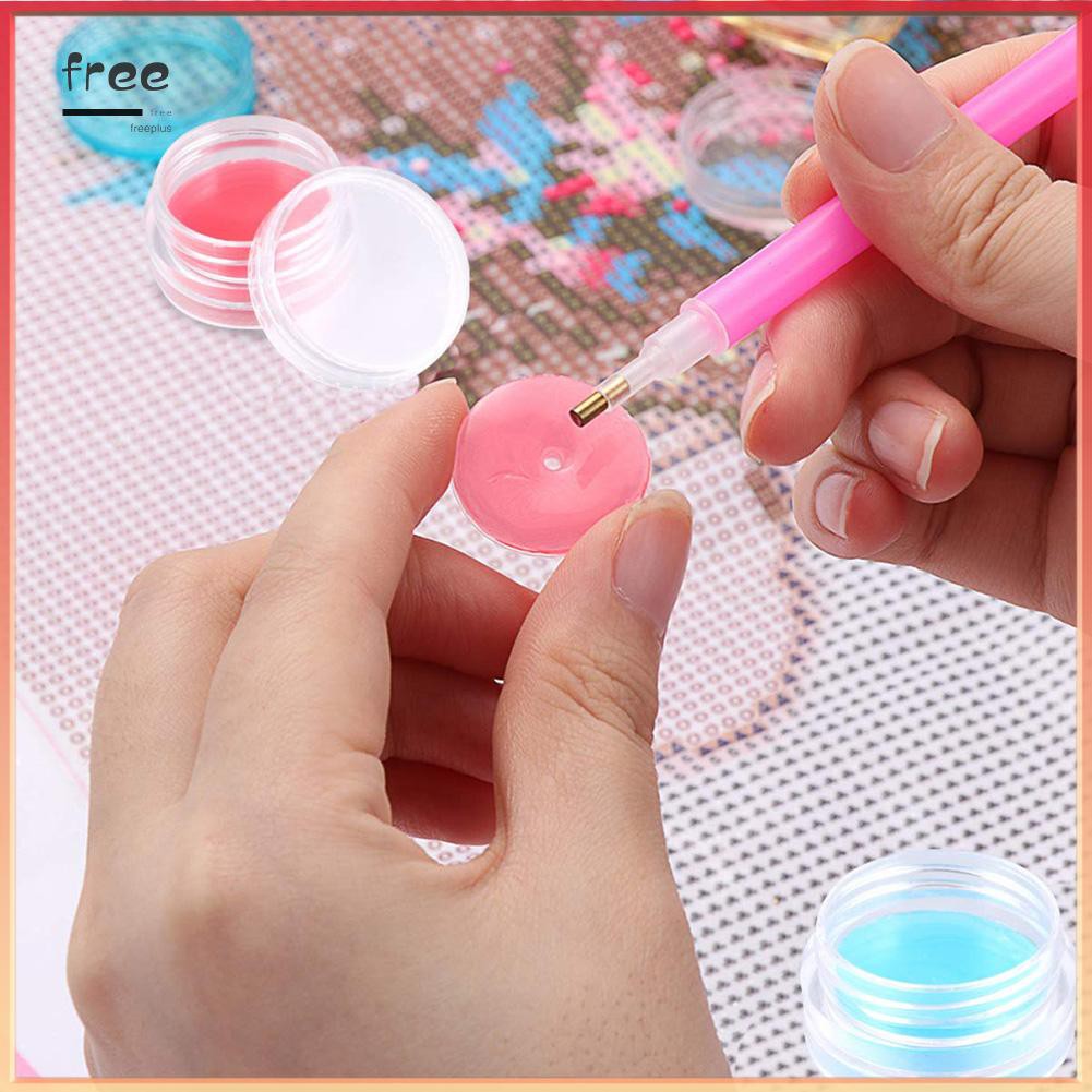 Hộp đất sét keo dính hỗ trợ bút khoan làm tranh đính đá DIY