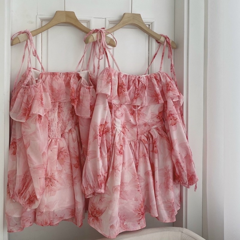 🦋Đầm Hoa Nhí Trễ Vai🦋