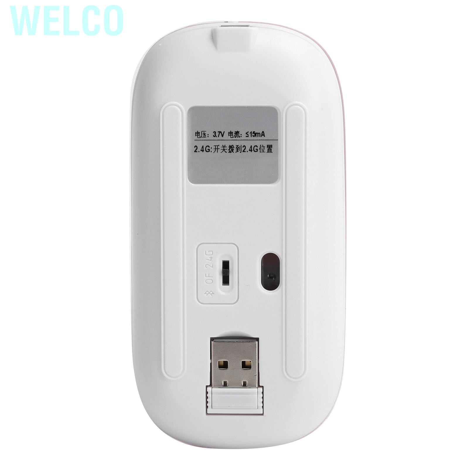 Chuột Không Dây Welco Kết Nối Bluetooth 5.0 2 Chế Độ 2.4ghz