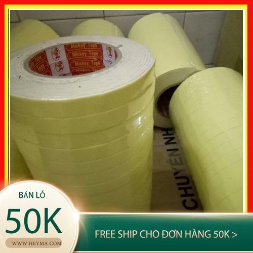 [Bán Nhanh] [Bán Sỉ]-1Cây Băng Keo Xốp 2 Mặt 2,5cm/5cm-Băng Dính Mút Xốp ㊭ ㊮ ㊯