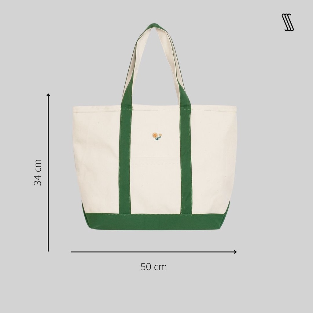 Túi tote canvas nam nữ SSSTUTTER unisex thêu hoa SUNFLOWER BAG