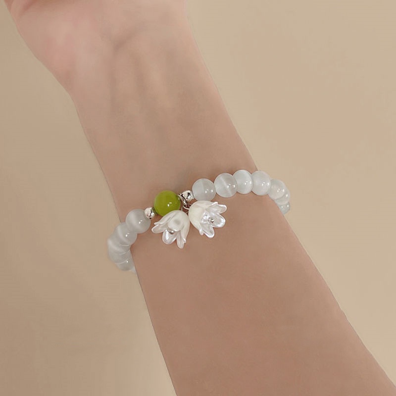 Lily Of The Valley Vòng Tay Xỏ Hạt Acrylic Tinh Tế Làm Quà Sinh Nhật Cho Nữ Sinh