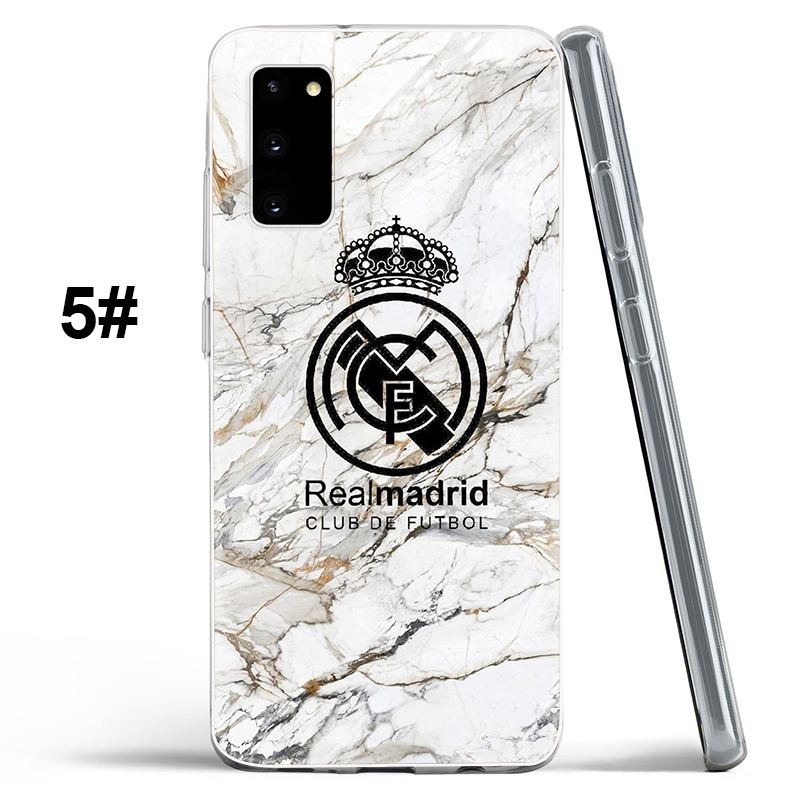 Ốp điện thoại trong suốt in hình đội bóng Real Madrid 92YF cho Samsung A51 A6 A7 A71 A8 A9 J6 M20 M31 2018