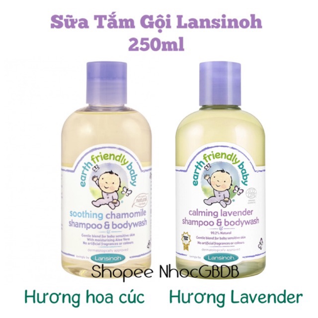 Sữa tắm gội Earthfriendly Lansinoh 250ml UK