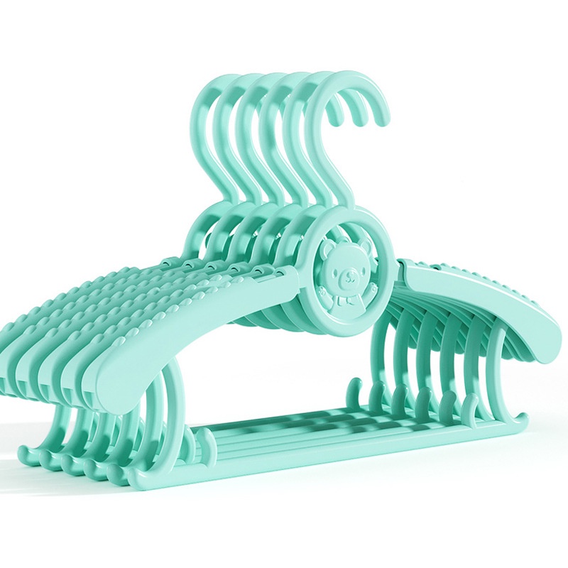 Set 5 móc treo quần áo trẻ em, móc nhựa phơi đồ cho bé có thể thay đổi kích thước