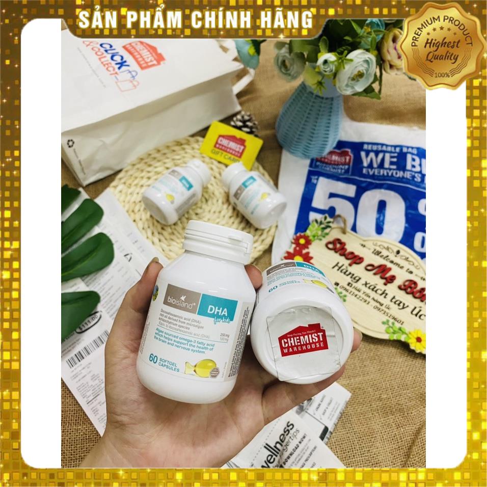 Dha Bioisland cho Bé từ 6 tháng trở lên 60 viên - Xuất xứ Úc shop lượng hàng ngoại