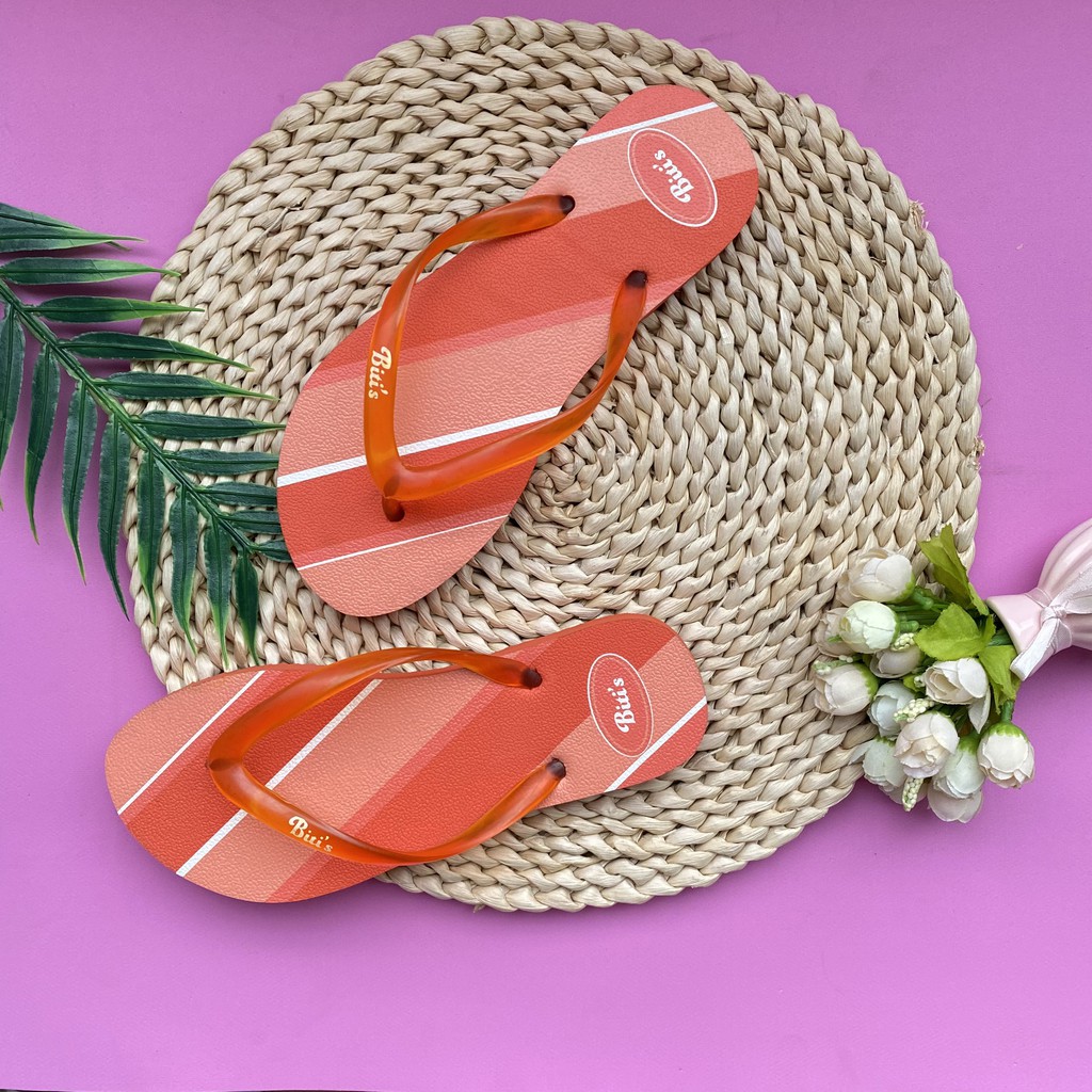 Dép lào nữ sọc to xéo thiết kế đơn giản đi thoải mái êm chân SLW041800 (Size 35-39)