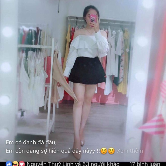 Áo sơ mi trễ vai