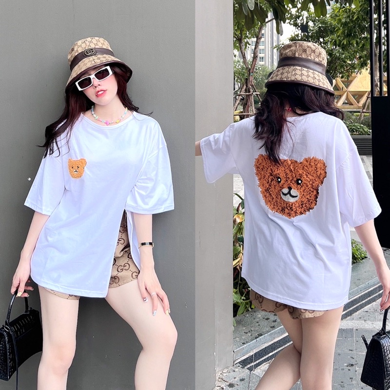 Set thun ngố cotton 100% set thun đùi thêu Quảng Châu cao cấp cho bạn nữ dưới 65kg