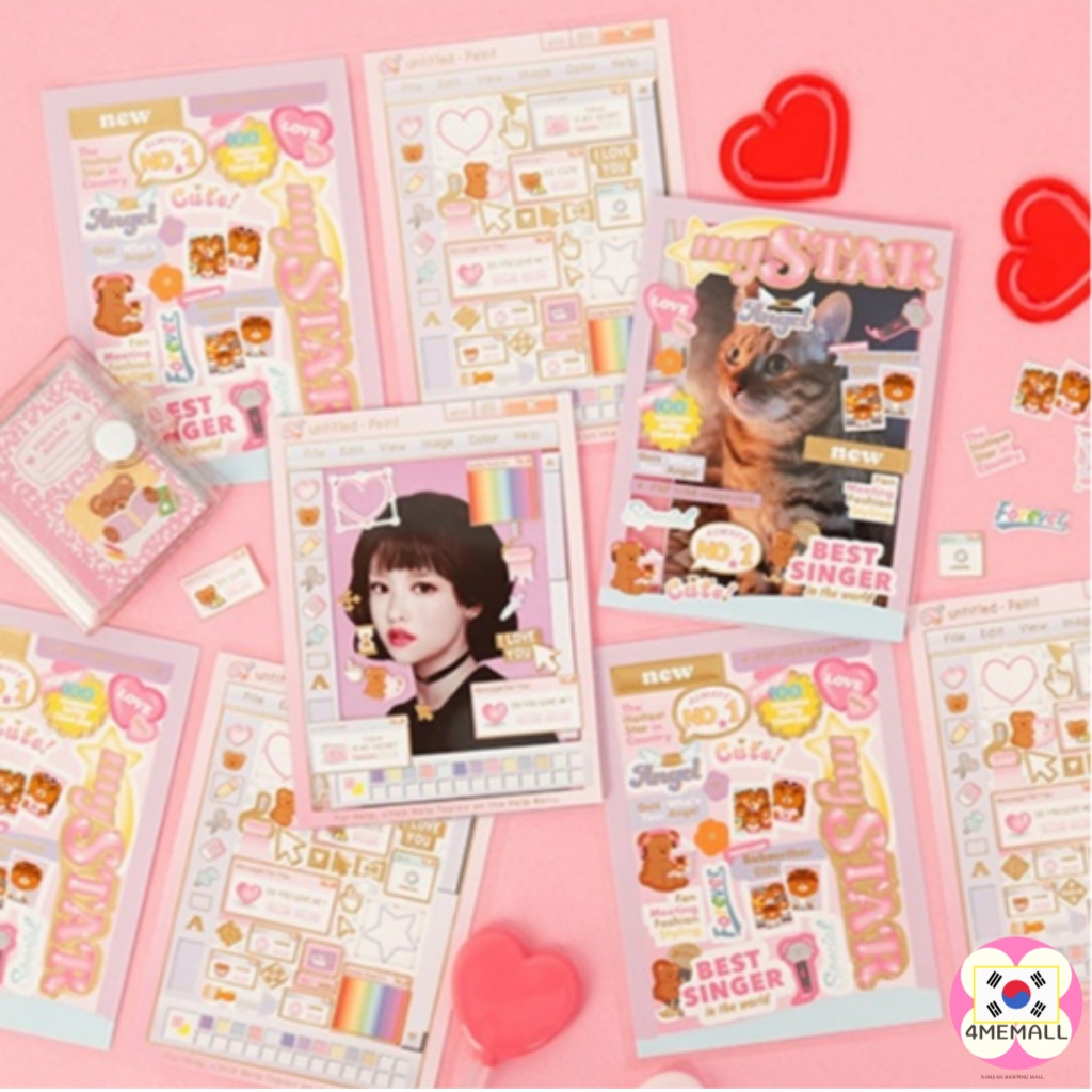 Photo album decoration gold leaf stickers  2 types, diary decoration