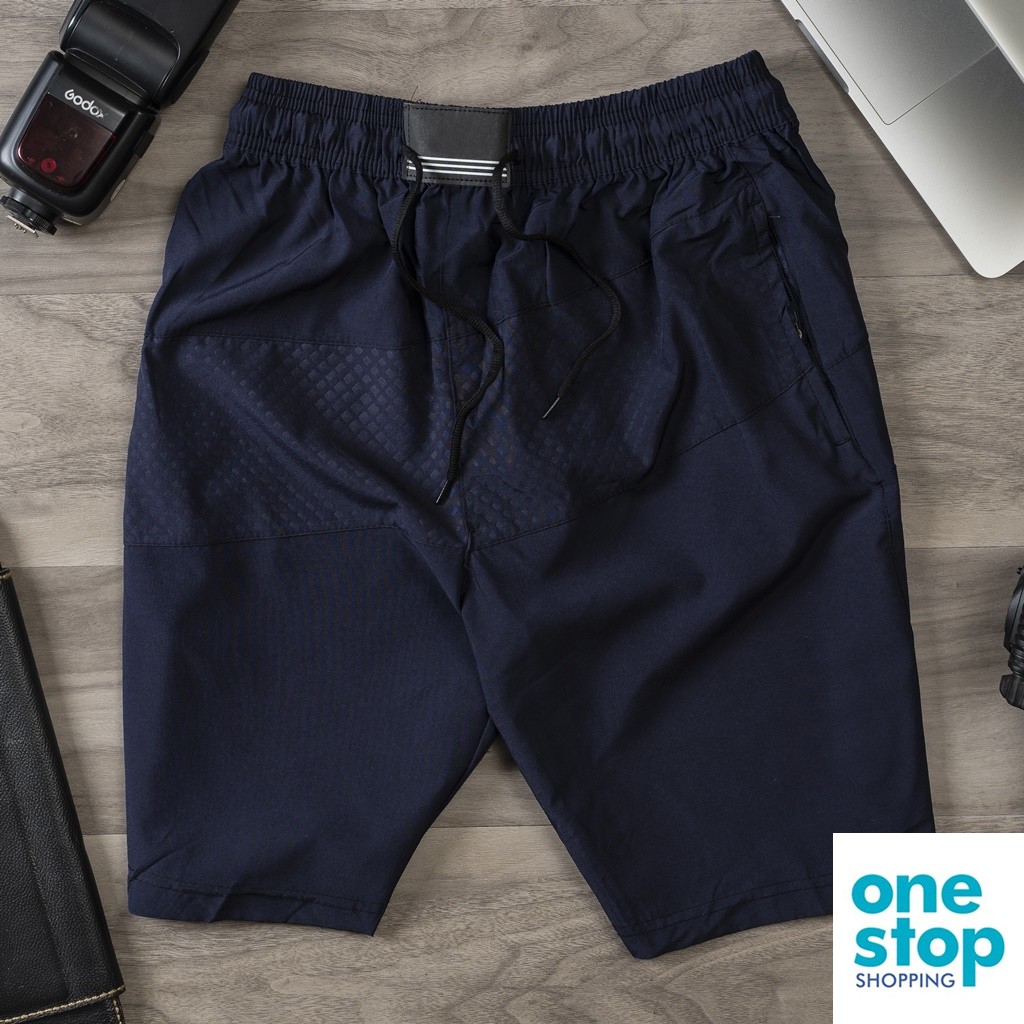 Quần short nam ép vân chìm ba túi khóa mã 23 One shop