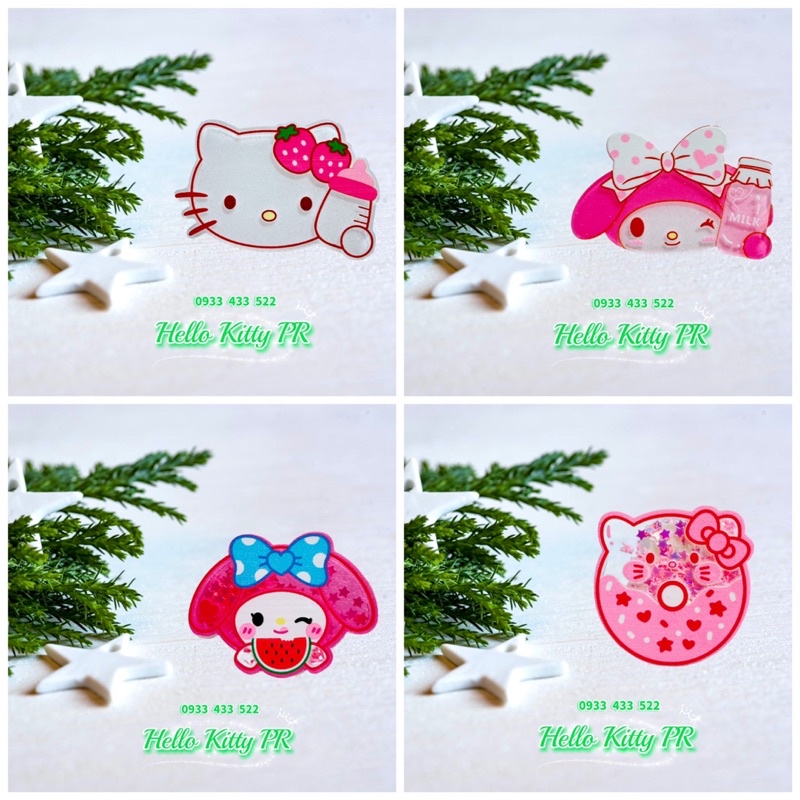 Charm icon slime trang trí HelloKitty Doremon Melody Cinnamoroll