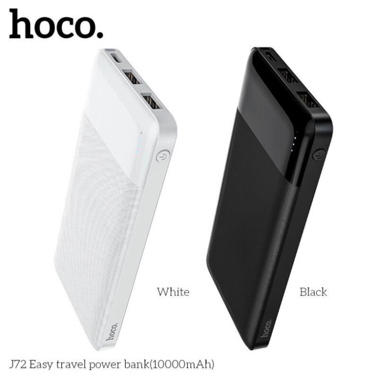 Pin Sạc Dự Phòng 10.000mah HOCO J72 - 10.000mAh-HOCO J72, Có Tích Hợp Đèn Led hiển thị pin sạc