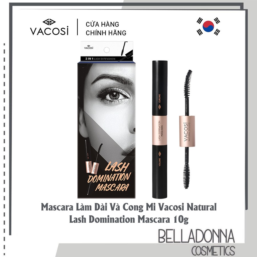 Mascara Làm Dài Và Cong Mi Vacosi Natural Lash Domination Mascara 10g