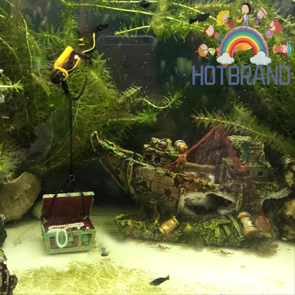Đồ trang trí Tàu Đắm Trang Trí Bể Cá