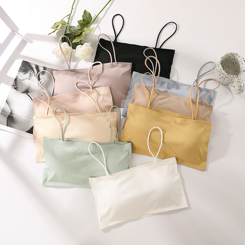 Áo Bra 2 Dây Su Kẻ Sọc, Áo Ngực Không Gọng, Bra Nữ Mút Mỏng ZANA BRA B017