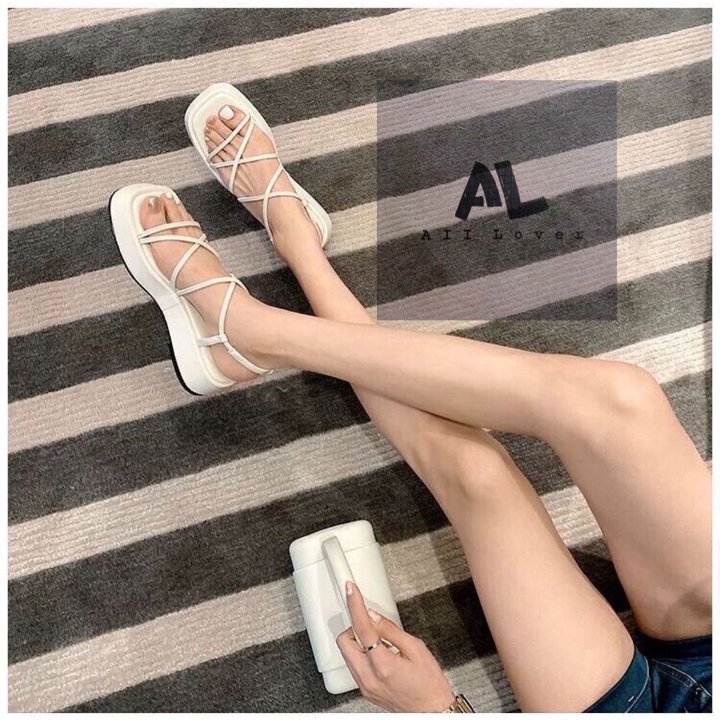 SANDAL NỮ ALI LOVER - GIÀY NỮ QUAI MẢNH - SANDAL THỜI TRANG DÂY CHÉO - GIÀY HỌC SINH - SANDAL BÁNH MÌ 3 PHÂN - AS220509