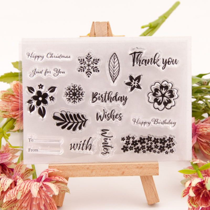 Con Dấu Silicone Trong Suốt In Chữ &quot;Wishes&quot; Trang Trí Sổ Lưu Niệm