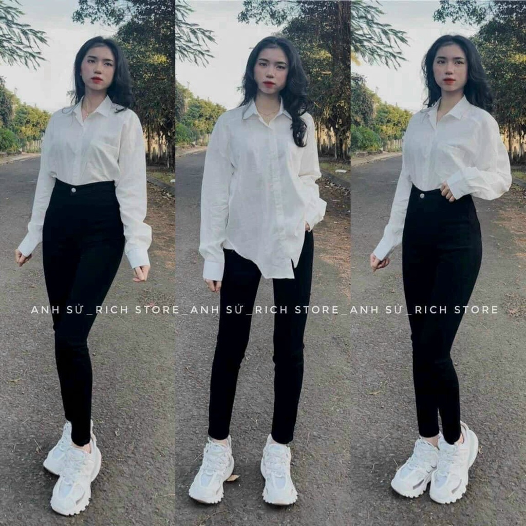 quần jean đen dáng skiny u